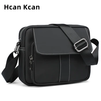 HcanKcan 남성 작업 방수 PU 가죽 럭셔리 비즈니스 가방, 유니섹스 캐주얼 크로스바디 백, 여행 허리 팩, 패션 숄더백
