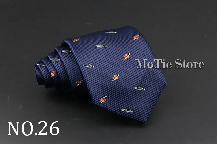Niedliche Krawatte mit Cartoon-Muster, Tier- und Blumenmuster, für Herren, schmale, schmale Krawatte, Hochzeit, Rot, Marineblau, Party-Krawatten, Krawatte, Accessoires, Geschenke – Detail 27