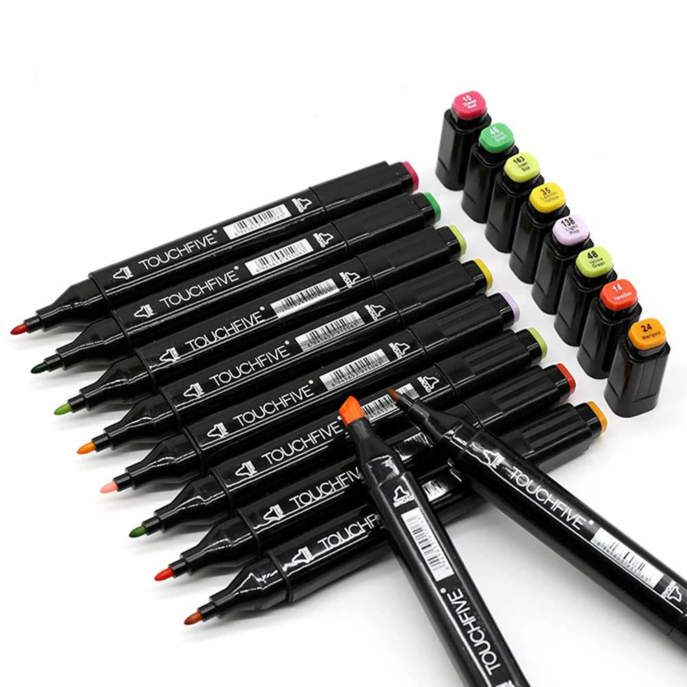 12 Colors Alcohol Markers Pen Manga Sketching Marker 6/10/12/20/30mm Dual  Brush Pens Art Supplies School stationery Drawing Set - AliExpress