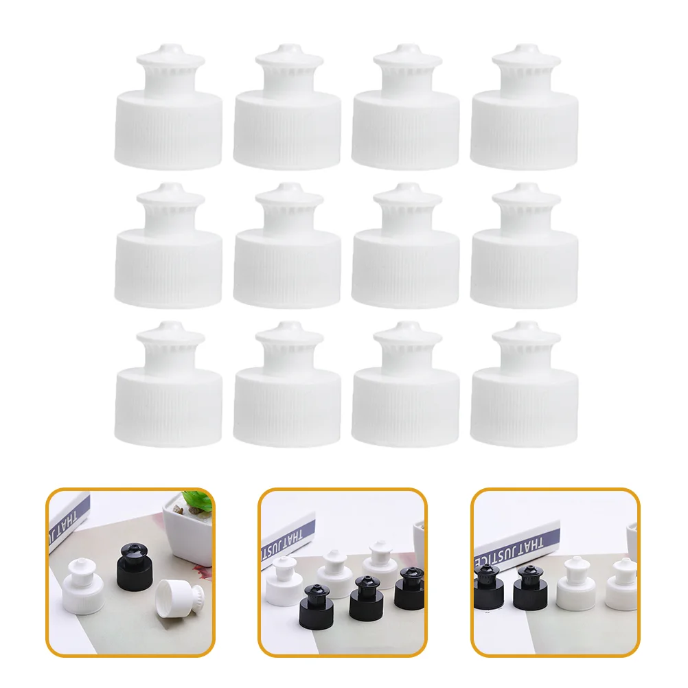 

30pcs Push Pull Replacement Caps Leak-proof Reusable Sports Water Bottle Lids