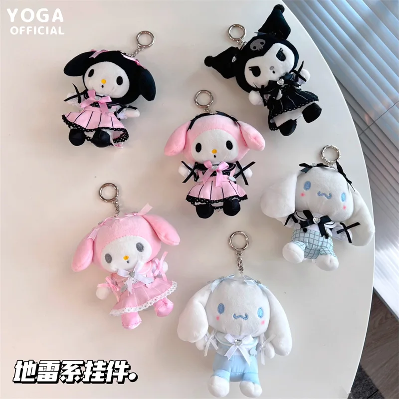 

Kawaii Plush Keychain Sanrio Cinnamoroll Mymelody Kuromi Cartoon Cute Anime Doll Stuffed Toy Bag Pendant Creative New Gift