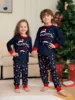 New Merry Christmas Print Mom Daughter Dad Son Matching Pajamas Set 2 Pieces Suit Soft Loose Loungewear Xmas Family Look Pyjamas 3