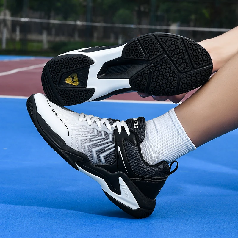 Professionelle Badmintonschuhe für Herren und Damen Rutschfeste Tennistrainer für Indoor- und Outdoor-Sport Blaue Sneaker – Detail 14