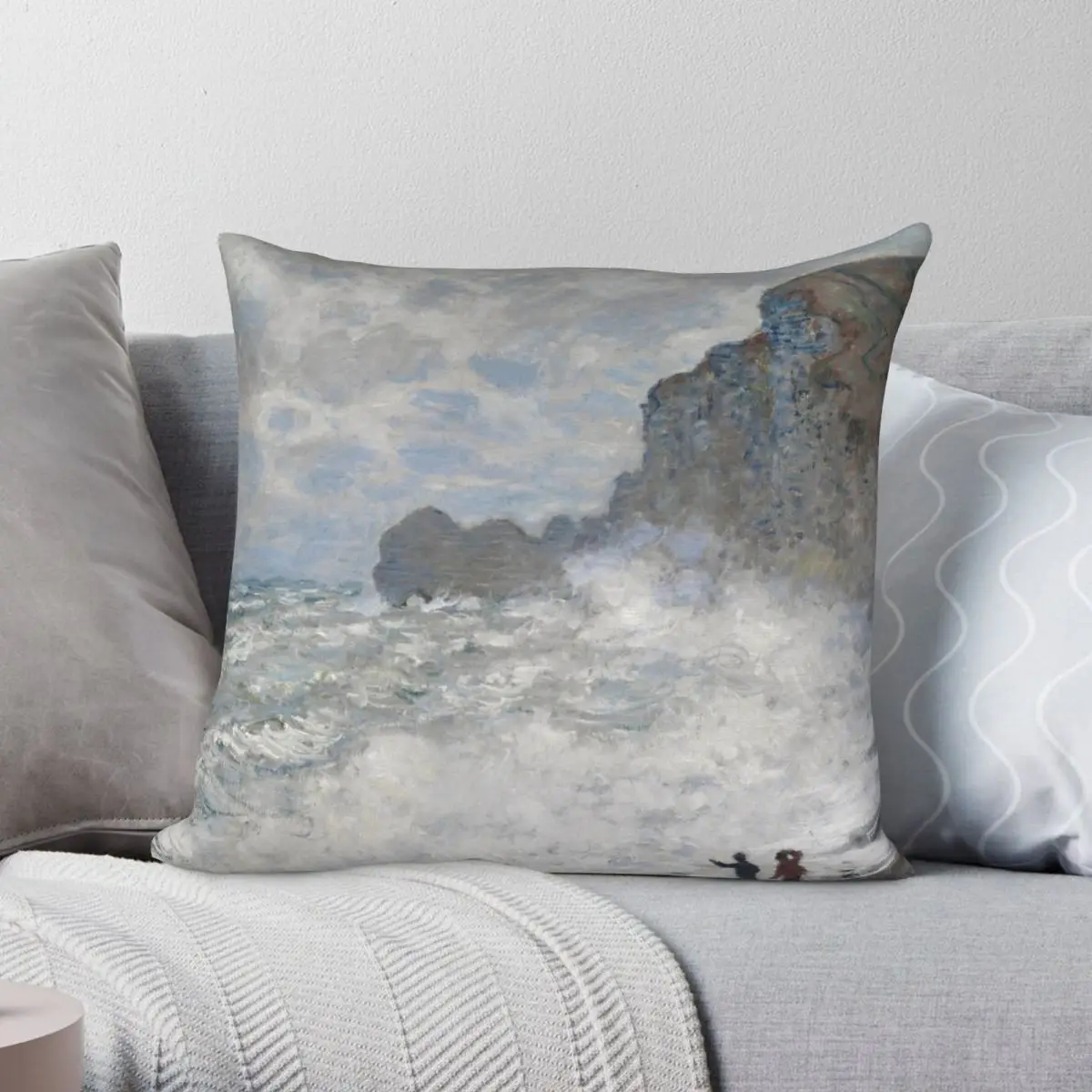 Чехол-наволочка из полиэстера и льна, 45x45