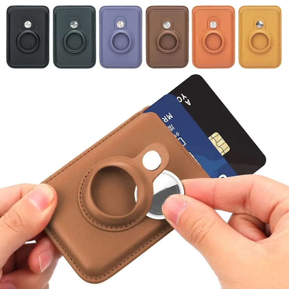 Universal RFID Blocking Magnetic Card Holder – Anti-Theft Leather Wallet Stand