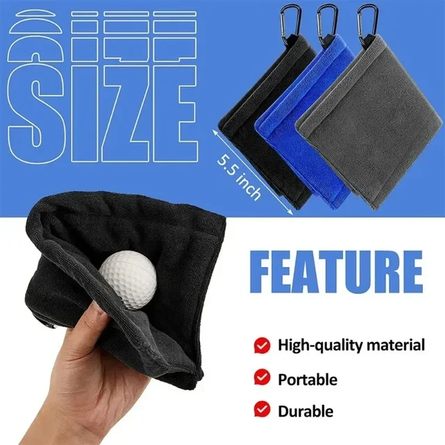 PGM Microfiber Golf Towel with Carabiner – MJ002 2