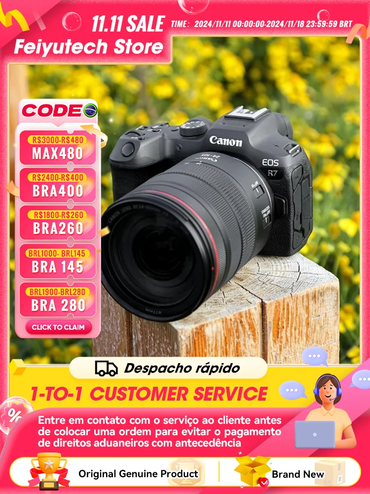 Canon Camera Canon EOS R7 APS-C Professional Mirrorless Camera Digital Camer 32.50 MP Megapixel Shake Proof 6K Video Vlog