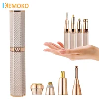 4 In 1 Facial Electric Shaver For Women Eyebrow Trimmer Body Epilator Rechargeable Painless Eyebrow Nose Bikini Hair Epilator 1