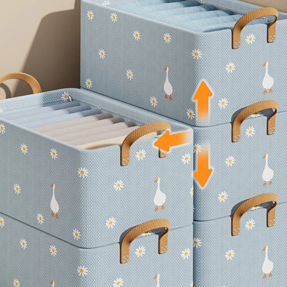 

Pants Clothes Storage Box Stackable Reusable Storage Case For Washroom