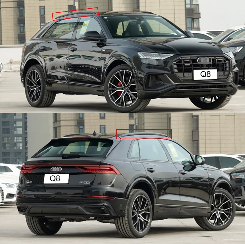 アウディq8 2022 2023 2024用ルーフバー,アルミニウム合金製,ドリル穴 