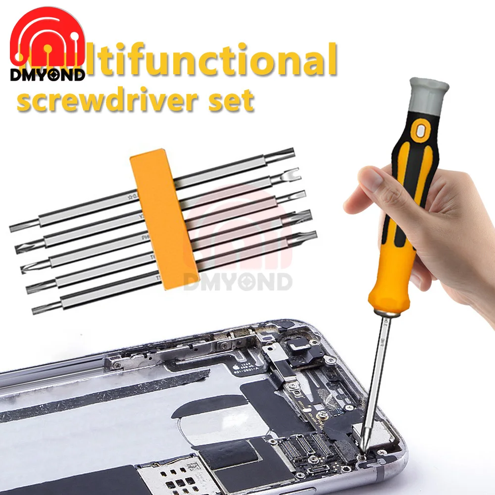 6 in 1 Mini Screwdriver Set Computer Phone Cross Y U Shape Bits Repair 6pc Watch Pocket Eyeglass Mini Precision Screwdriver Set