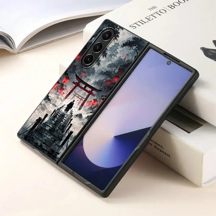 Japanese Landscape Samurai Phone Case - Elegant Back Cover Design