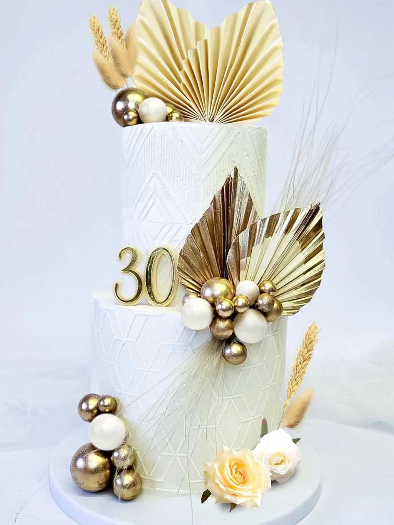 Decorazione Torta Palline Blu E Argento - Topper Per Baby Shower, Matrimoni E Compleanni - Foto 10