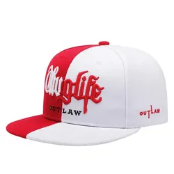 Fashionable Thuglife Embroidered Hiphop Snapback Cap (Red and White)