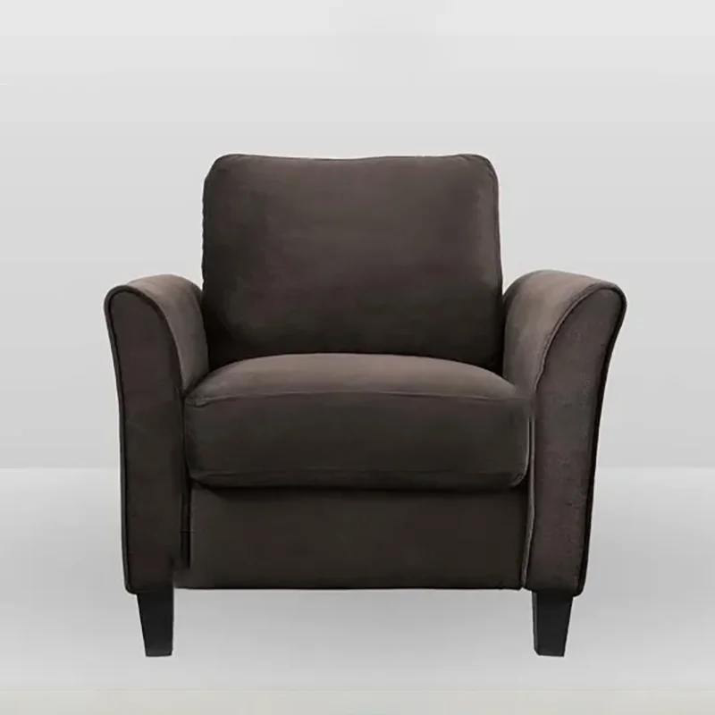 

Sofa Chair,suitable Home Living Rooms,bedroom Armchairs,ultra-fine Fiber,coffee Colored, Cushioned Sofa With Armrests Mini Couch