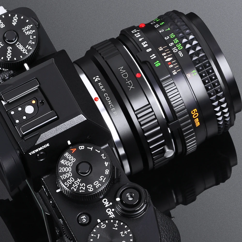 K&F Concept MD-FX Lens Adapter Ring for Minolta MD Mount Lens to Fujifilm Fuji X-Pro1 X-T10 X-A1 X-T2 X30 XF1 XQ1 Camera Mount 3