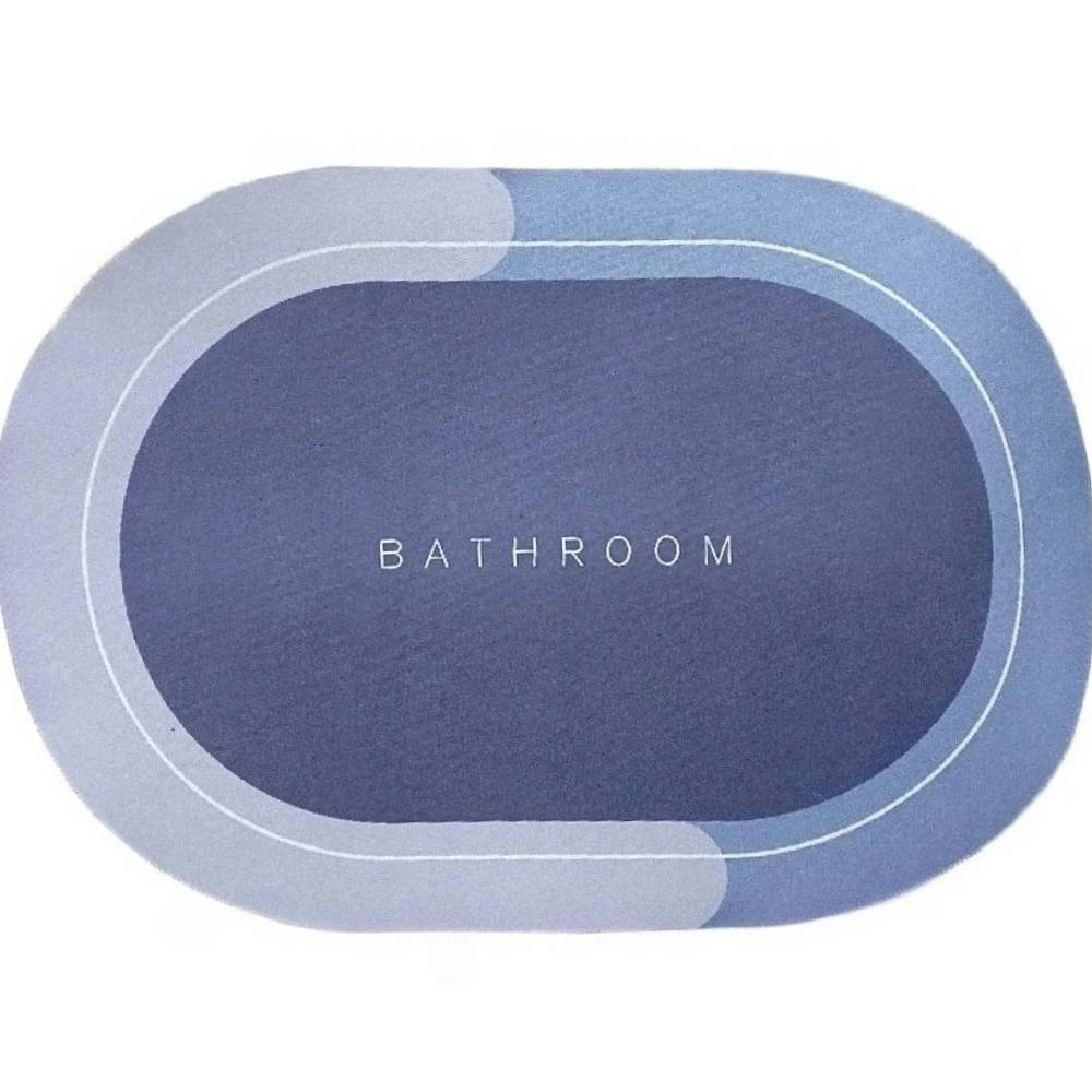 Tapis de bain en Polyester à séchage rapide, tapis de sol de douche antidérapant à séchage Ultra rapide, 1 pièce