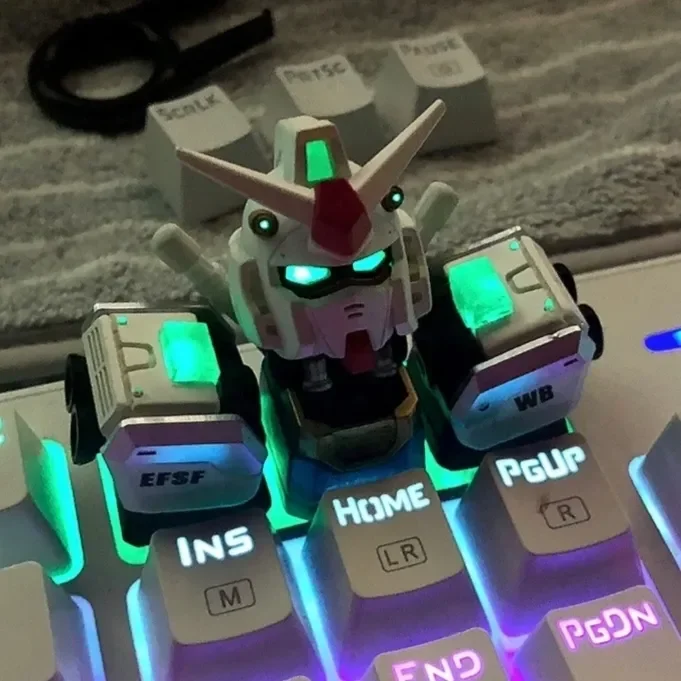 

Gundam Keycap Mechanical Keyboard Attacks Gaoda Triple Keycap 3d Creative Keycap Collection Customization Anime Surroundings