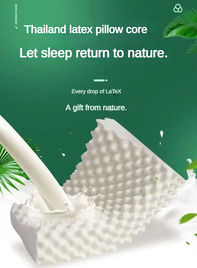 Description Picture 2 of itemThailand Natural Latex  Adult Pillow Core Massage Pillow Core Gift Children's Latex Pillow Manufacturer Wholesale