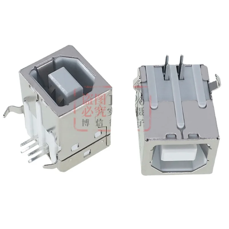 

500pcs/Square port 90 degree female printer USB port USB data port D-port USB socket