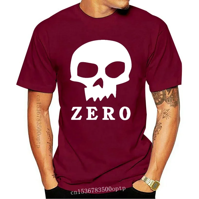

Футболка Zero Skull с логотипом на заказ, с коротким рукавом, скейтбординг, экипировка, крутая, 100% хлопок, для мужчин, футболка с принтом