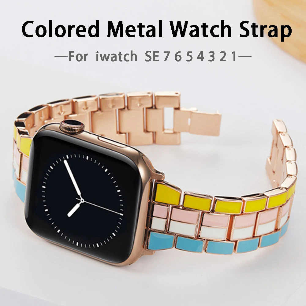 Apple Watch Rainbow Watchband Bracelets Apple Watch Rainbow 41mm