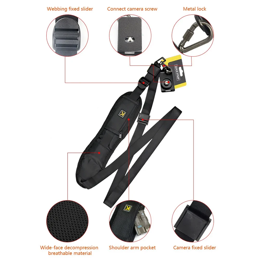 DSLR 디지털 SLR 카메라용 휴대용 어깨 카메라 스트랩, 빠른 카메라 액세서리, 목 스트랩 벨트