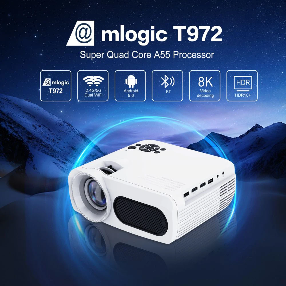 

Full HD 1080P Projector Support 4K 8K Video 400ANSI Android WiFi6.0 BT Outdoor Home Theater Cinema Projector