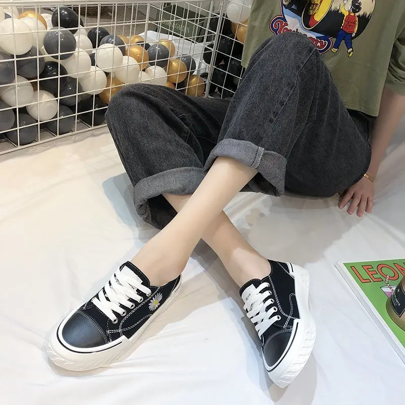 Women Canvas Shoes Fashion Sneakers Unisex New Casual Vulcanize Shoes Woman Fashion Loafers High Quality 3 Times Vulcanization