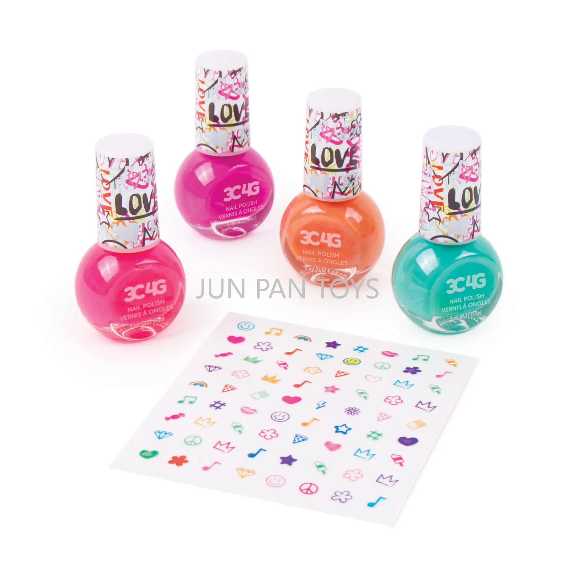 Make It Real 3C4G Street Style Butterfly Pastel Dreams Rainbow Days of The Week Nail Art Set Non Toxic Unscented Toys for Kids