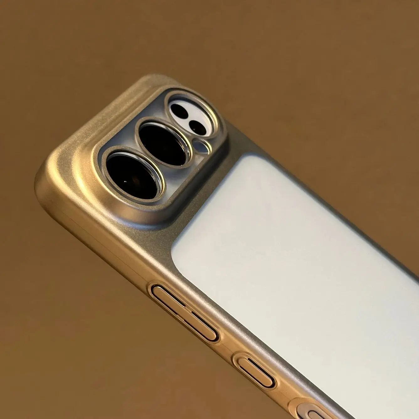 Luxury Matte Ultra Thin Hard Case with Plating Camera Film Protection - Frosted Shockproof Cover