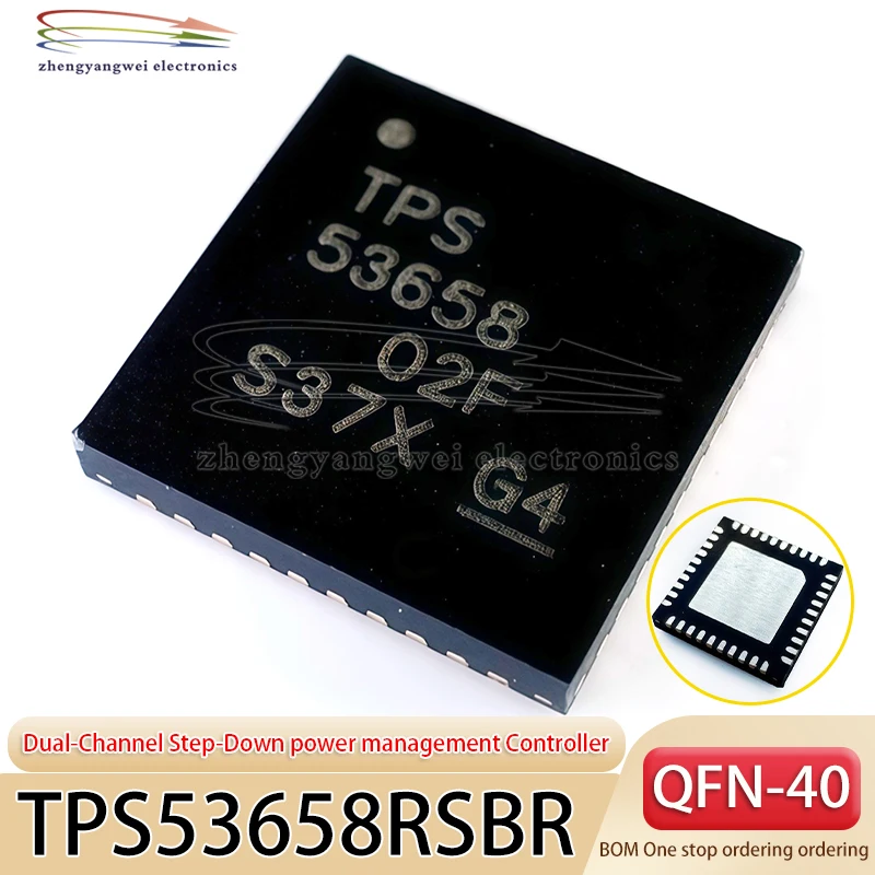 5PCS TPS53658RSBR QFN-40 Code TPS 53658 TPS53658 Dual-Channel-Buck-Power-Management-Controller DC-DC-Power-Chip