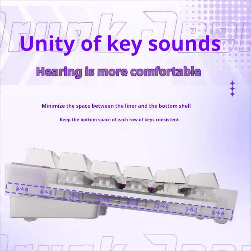 기존 DrunkDeer G75 자기 스위치 기계식 키보드 핫 스왑 HiFi RGB 낮은 대기 시간 신속한 트리거 유선 PC 게임용 키보드