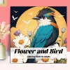 Flowers and Birds Colouring Book Adult Picture Book Original Design 1