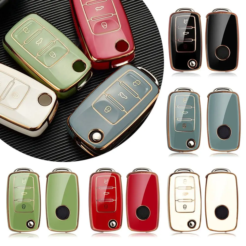 

Protection Car Accessories Skin Shell Cover Holder Key Fob Cover Remote Key Case For Volkswagen VW POLO|Golf|Passat