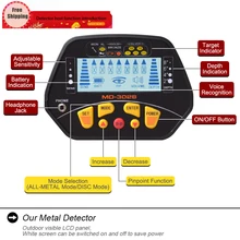 Detector de Metales subterráneo profesional MD3028, rastreador de caza de alta sensibilidad, Detector de oro de tesoro