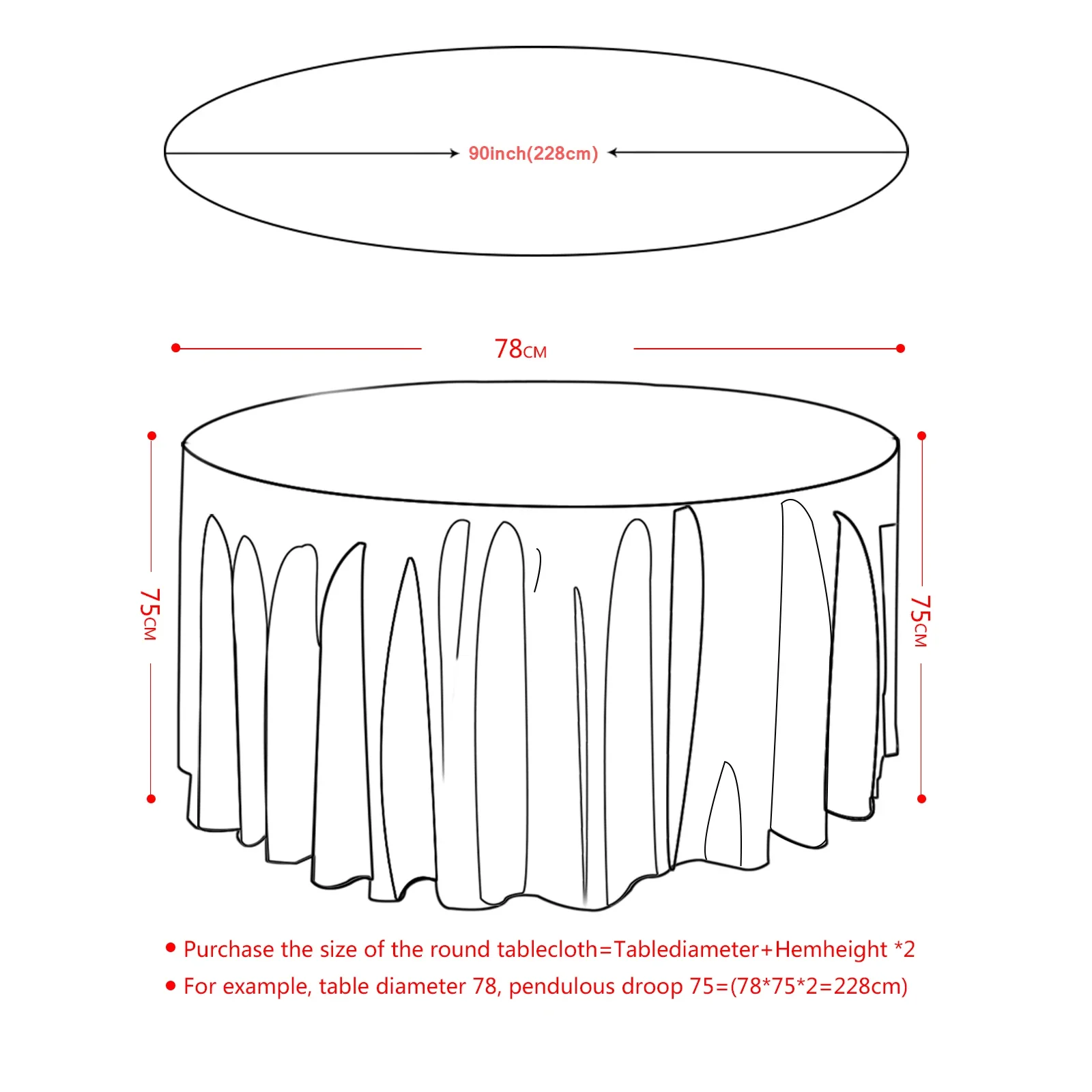 145-335cm Round Satin Tablecloths White Overlay Cover Smooth Fabric for Wedding Event Banquets Hotel Buffet Table Cloth Decor 6