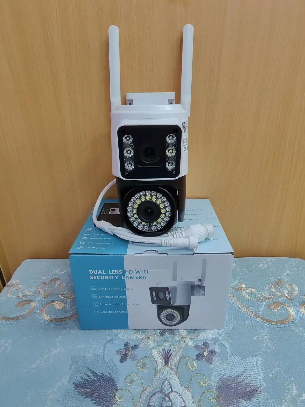 4Mp Uhd Yoosee App Dual Lens Ip Dome Camera Ai Rilevamento Umanoide Full Color Security Cctv Intercom Baby Monitor