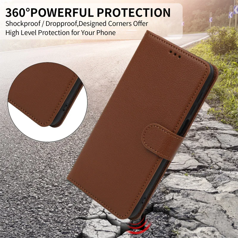 Leather Wallet Flip Case - Protective Cover