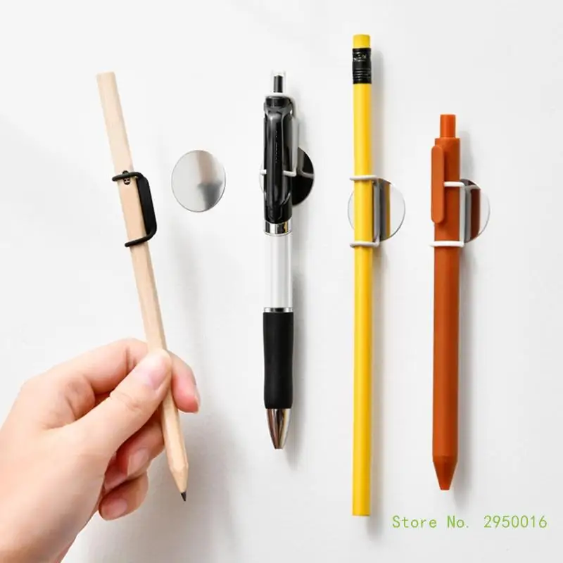 4Pcs Pen Holder Marker Holder Silicones Pen for Desk Fridges Whiteboards Clipboard Lockers