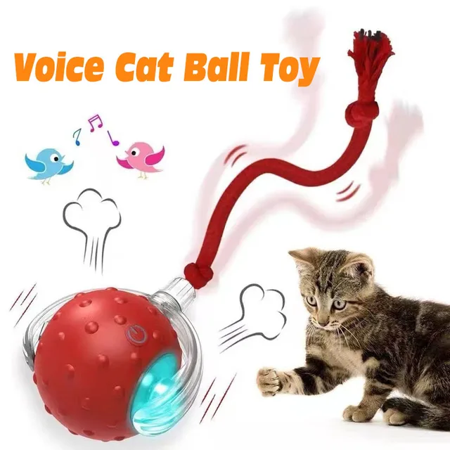 New Cat Interactive Ball Toy,Automatic Rolling Cat Ball Rechargeable,Smart Kitten Interactive Toy,Intelligent Balls Toy for Cat 2