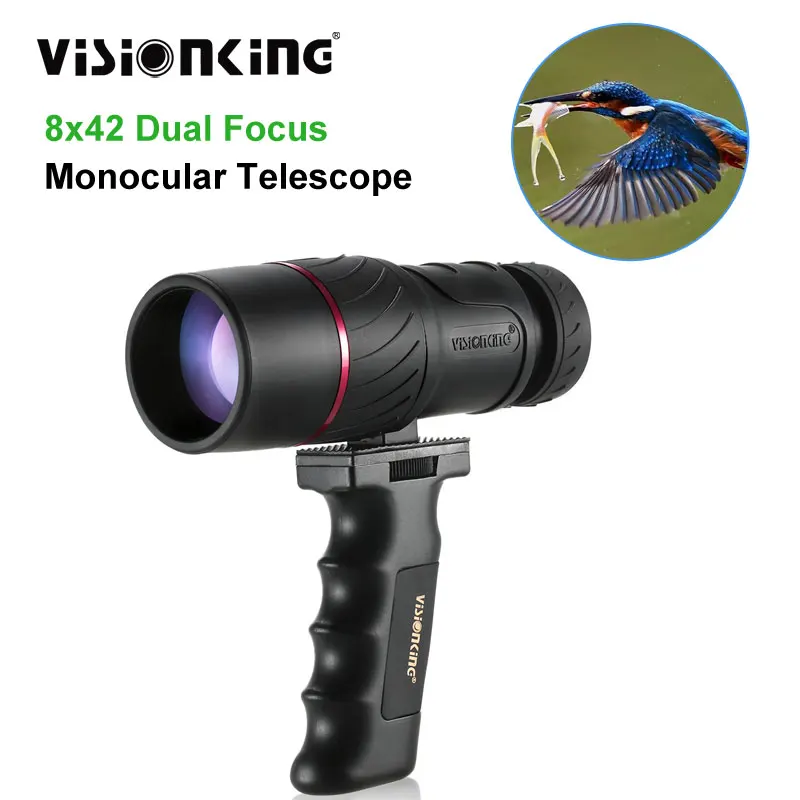 

Visionking 8x42 Professional Monocular Powerful Long Range Monocle Telescope Birdwatching Guide Scope With Handheld Tripod