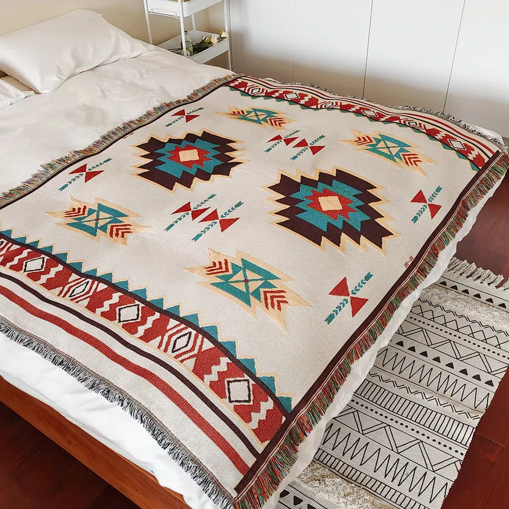 Bohemian-Themed Multi-Purpose Throw Blanket