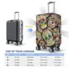 Sugar Skull Suitcase Cover Halloween Style Cool Travel Flight Practical Luggage Accesories Protector 6