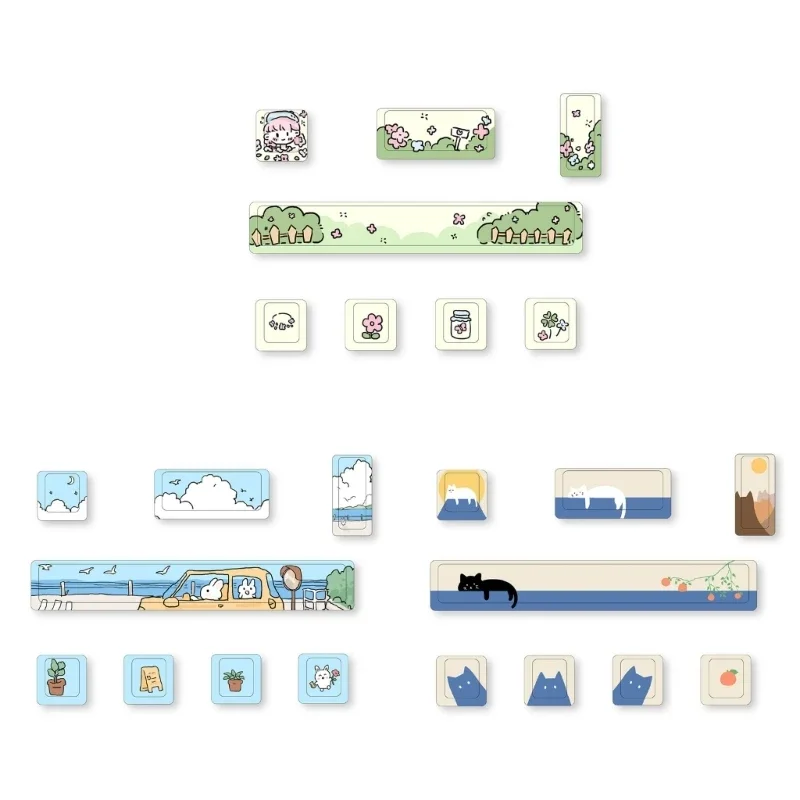 Keycap Fai Da Te Pbt Esc Enter 6.25U Space Bar Keycap 5 Lati Dye-Subbed Keycap Per Tastiera Meccanica Cherry Profile (8 Pezzi)