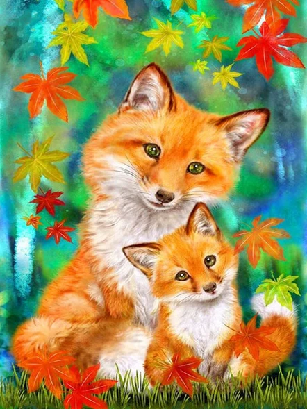 Diamond Embroidery Fox Animals 5D DIY Diamond Painting Full Drill