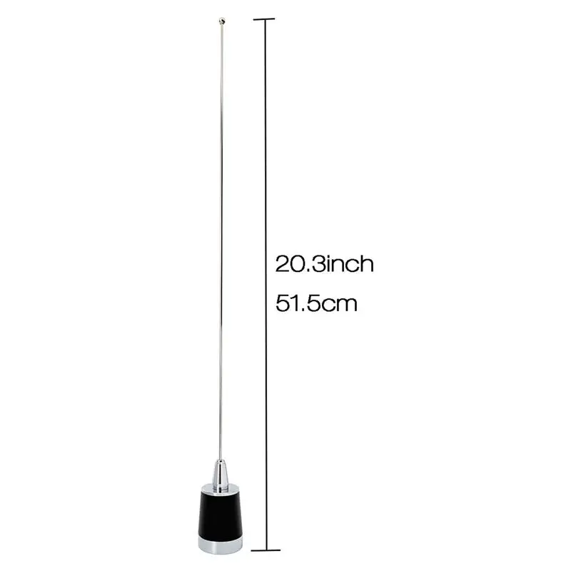 AEE9-2X 듀얼 밴드 NMO 안테나 144/430Mhz VHF UHF 양방향 무전기용 모바일 무전기 안테나(NMO 마운트 필요)