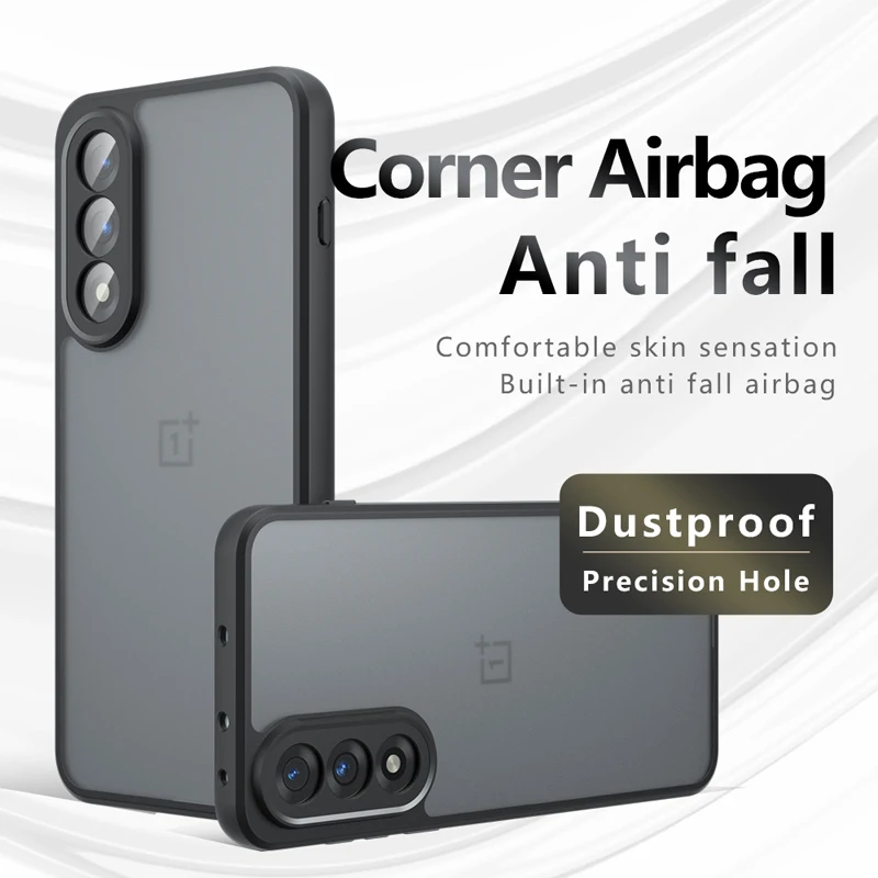 Shockproof Frosted Matte Case with Anti-Fingerprint Transparent Cover