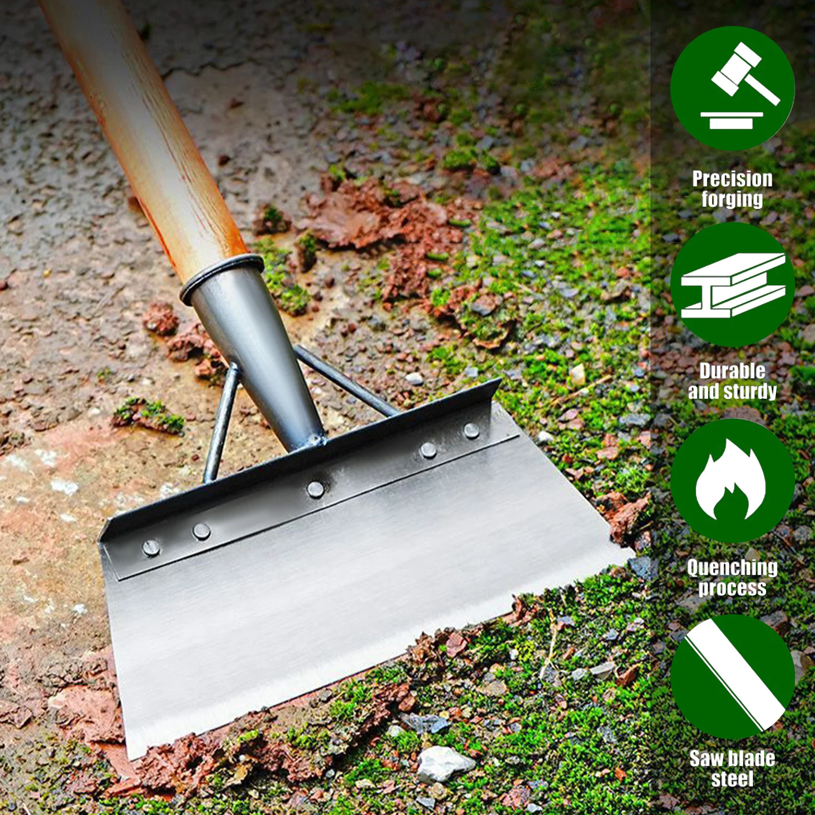 Description Picture 4 of itemOutdoor Garden Shovel with Glove Garden Cleaning Shovel Steel Flat Shovel Ice Shovel Multifunctional Planting Weeding Farm Tool