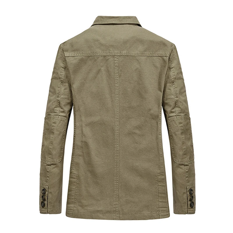 Spring Autumn Men Casual Cotton Suit Jackets Coats Mens Formal Business Overcoat Jackets Men’s Lapel Slim Fit Jacket Windbreaker 3